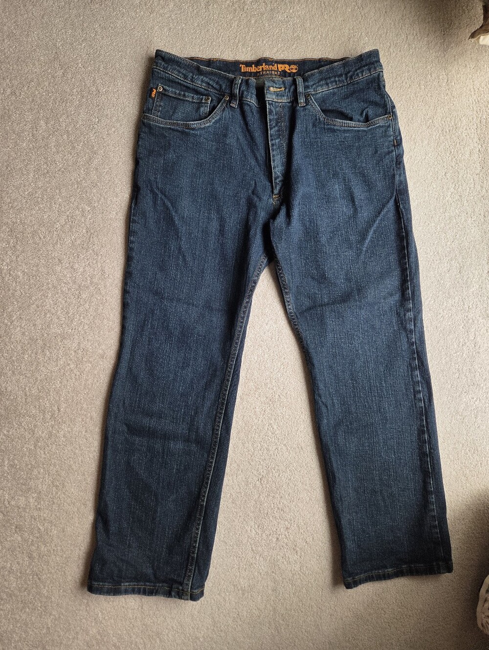 Mens Timberland Pro Straight Leg Denim Pants 38x30